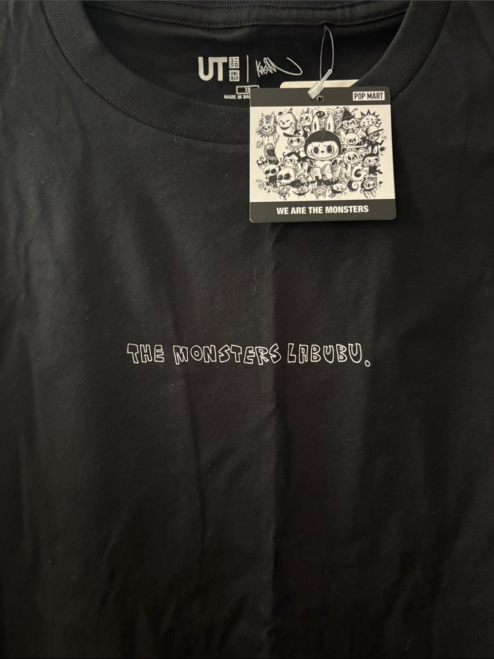 Uniqlo Kids Black Tee "The Monsters" Graphic